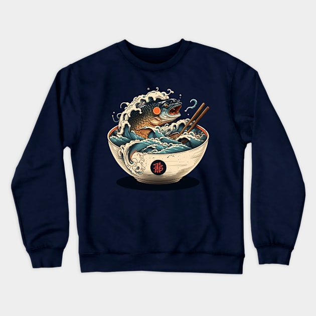 Ramen Bowl Monster Crewneck Sweatshirt by SLMGames